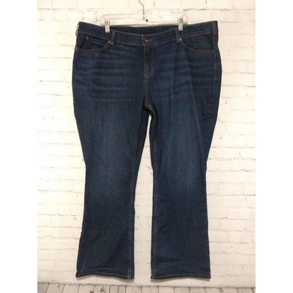 Duluth Denim - Duluth Trading Jeans Womens 24x31 Dark Blue Straight Leg Curvesetter Waistband